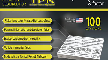 Field Interview Cards Make thorough information gathering safe and easy Made 100% in the USA