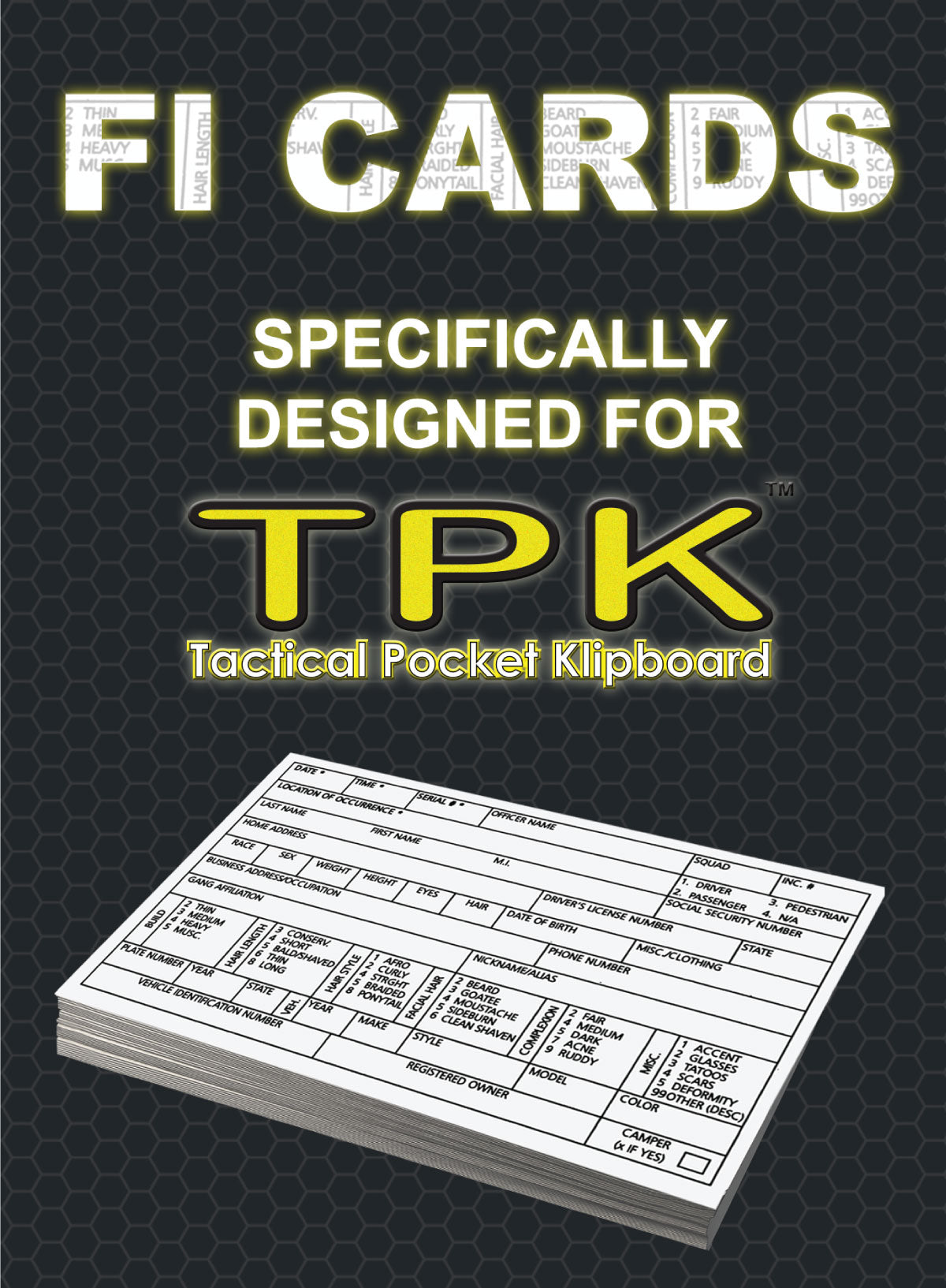 Field Interview Card for Law Enforcement TacticalKlips
