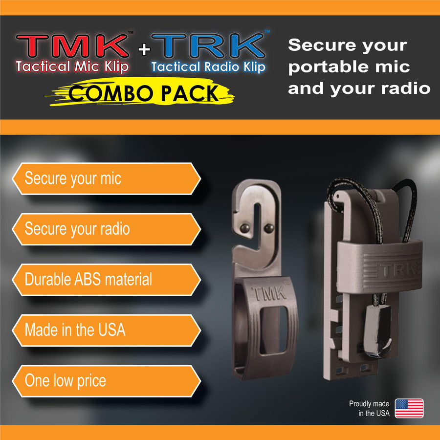 Tactical Radio Holster, Clipboard, Mic Clip FI cards TacticalKlips